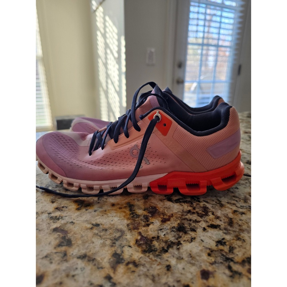 On Cloudflow Womens Running Shoes Pink‎ Orange Size 6.5 35.98686 Sneakers - Picture 4 of 7